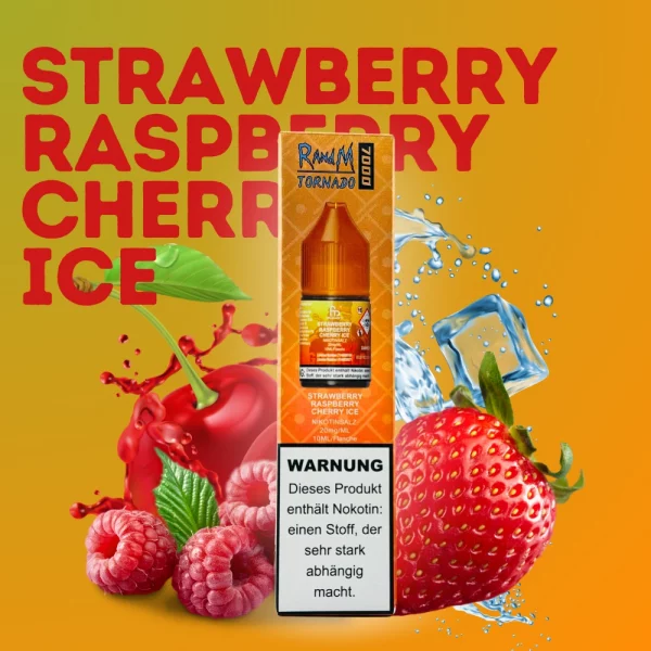 RandM Tornado 7000 Liquid 10ml Strawberry Raspberry Cherry Ice