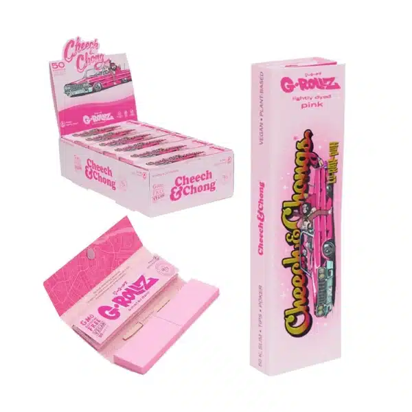 G-ROLLZ Cheech & Chong™ Lowrider Lightly Dyed Pink KS Papers + Tips