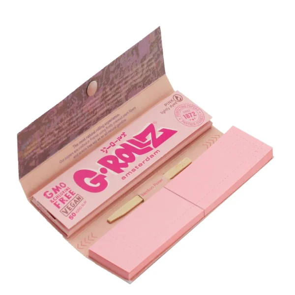 G-ROLLZ Banksy's Graffiti Thug for Life Lightly Dyed Pink KS Papers + Tips & Poker – Bild 2